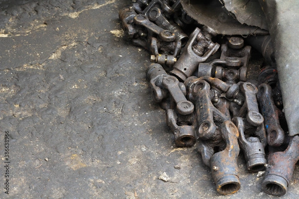 Obraz Old Machine parts  Engineering Metal Tools.