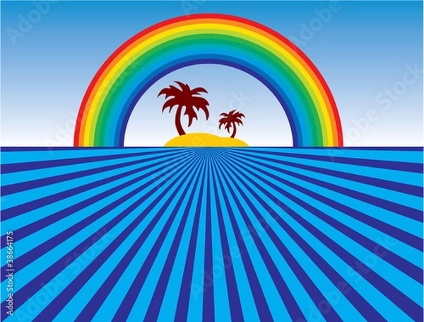 Obraz Raibow over the magic island