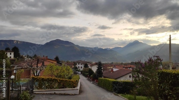 Obraz sunset in the mountains