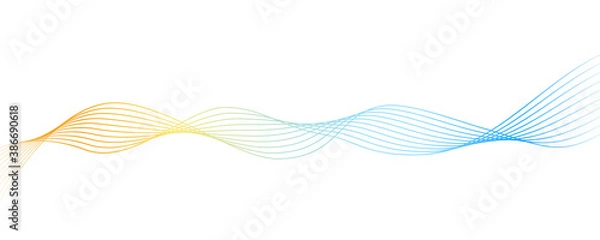 Fototapeta 流線型の繊細なカラフルなライン_水_風_換気