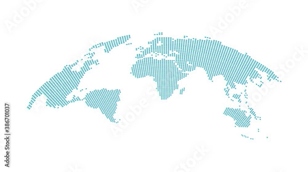 Fototapeta World map, detailed country map of the world, blue template for annual report format, business, infographic, global tourism - vector