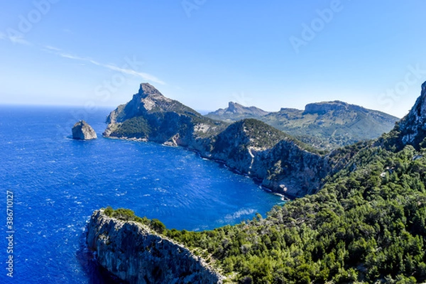 Obraz Mountain View of the Bay on Mallorca, Spain.