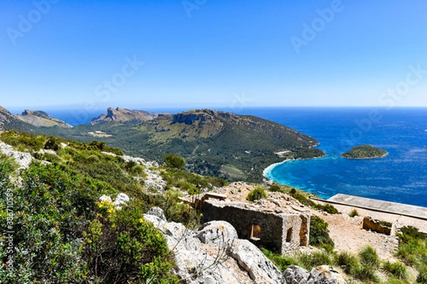 Obraz Mountain View of the Bay on Mallorca, Spain.