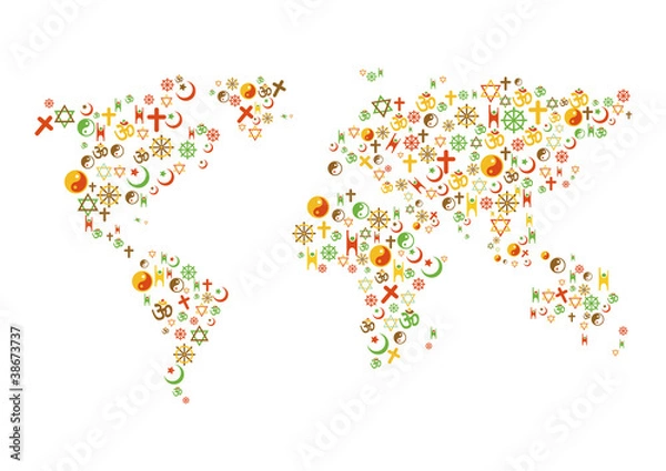 Obraz world religions color