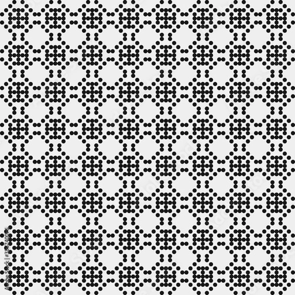 Fototapeta Abstract Cross Pattern Dots Logo generative computational art illustration