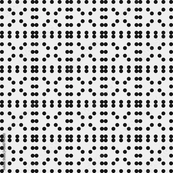 Fototapeta Abstract Cross Pattern Dots Logo generative computational art illustration