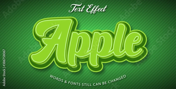 Fototapeta Apple editable text effect