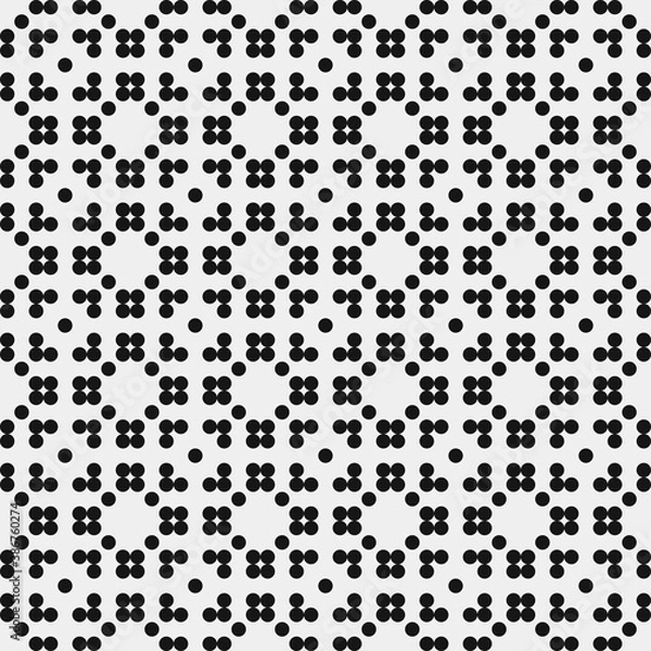Fototapeta Abstract Cross Pattern Dots Logo generative computational art illustration