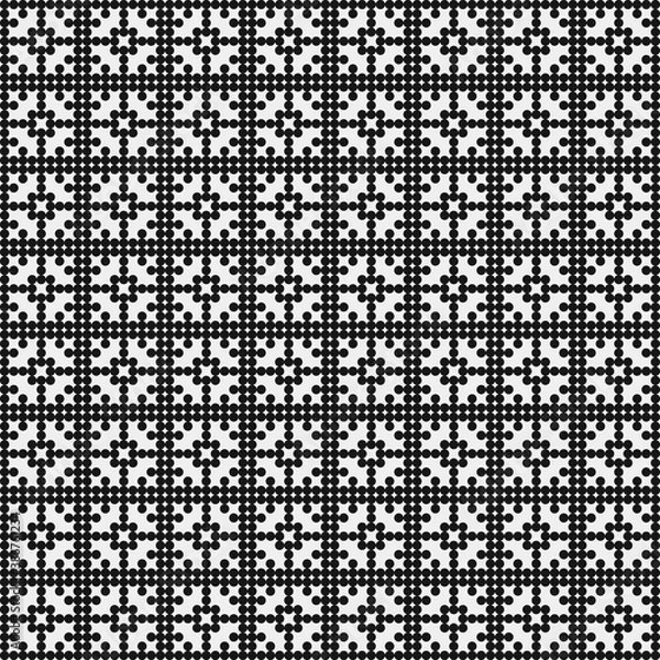 Fototapeta Abstract Cross Pattern Dots Logo generative computational art illustration