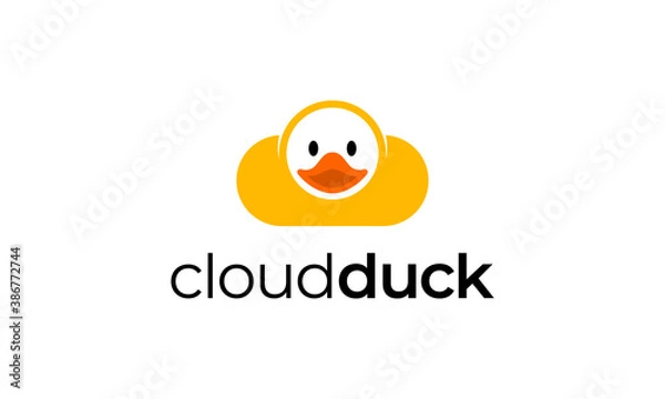 Obraz cloud duck logo design template