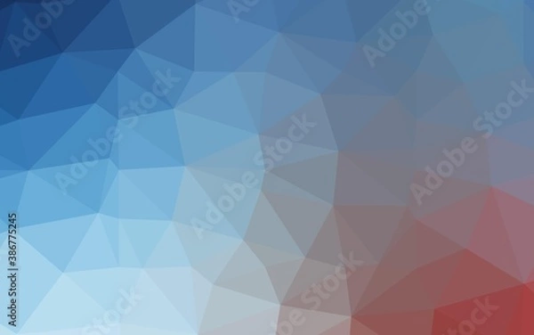 Fototapeta Light Blue, Red vector abstract mosaic background.
