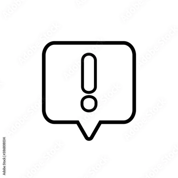 Obraz Vector Simple Isolated Exclamation Mark Warning Pointing Marker