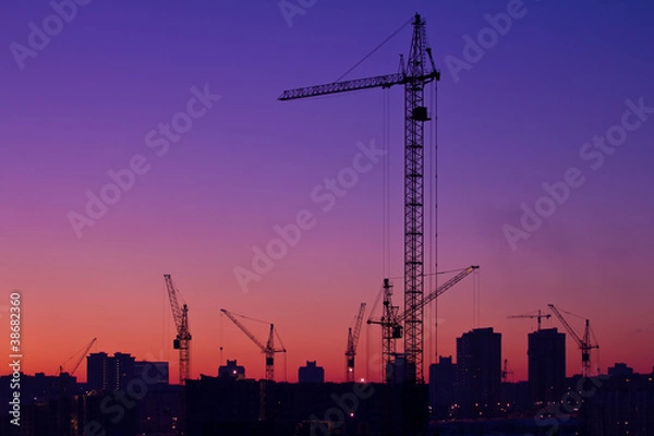 Obraz city under construction