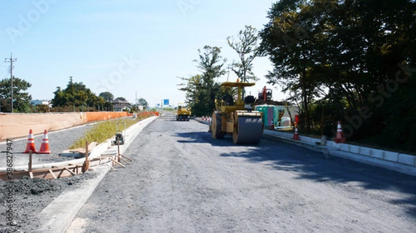 Obraz 高速道路　敷設工事