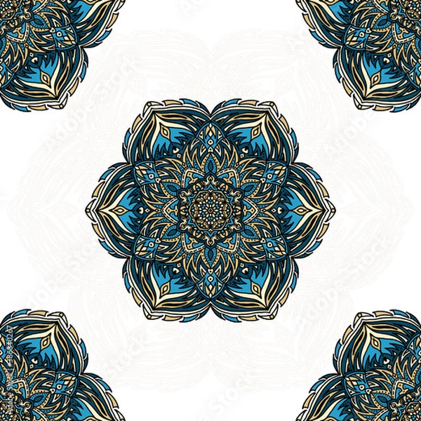 Fototapeta Colorful elegant mandala pattern. 