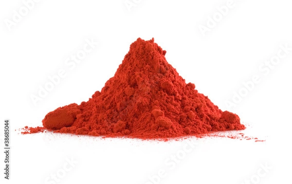 Obraz Czerwony proszek na białym