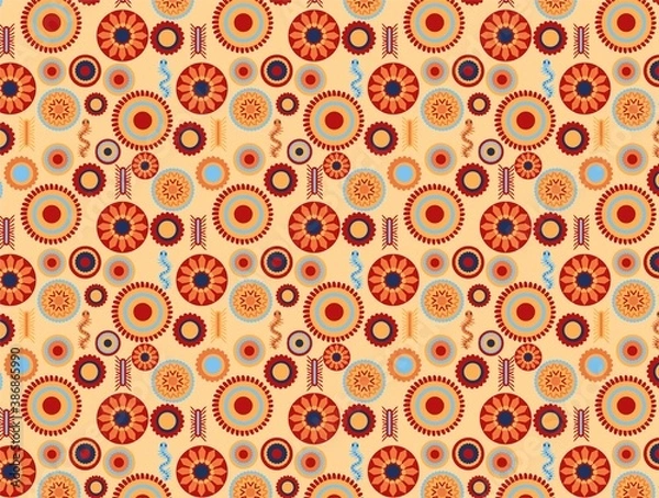 Obraz Huichol Pattern Vectors