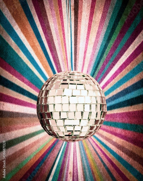 Obraz Mirror ball retro background