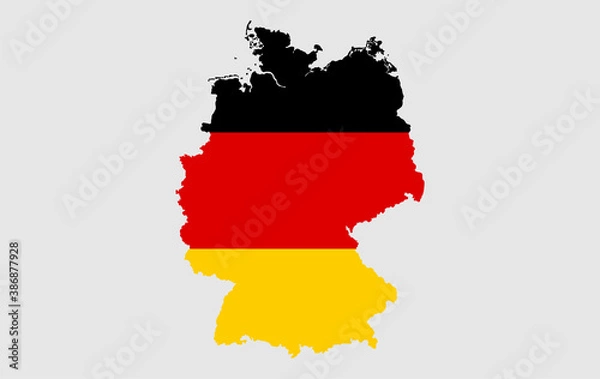 Fototapeta Germany vector map with flag