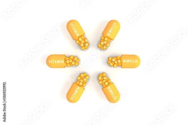 Obraz 各種ビタミンのカプセル