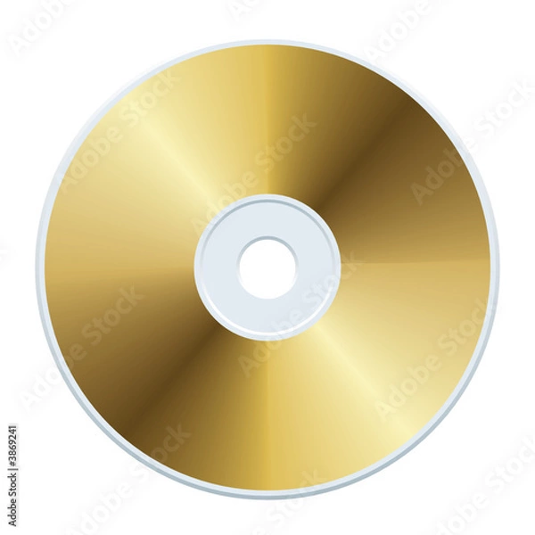 Fototapeta Blank gold CD vector