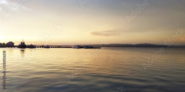 Obraz sunset on the river