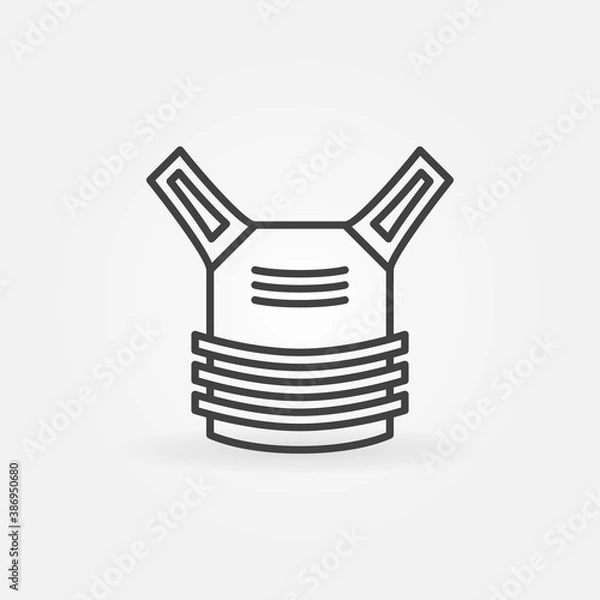 Obraz Bulletproof Vest linear vector concept icon or logo element