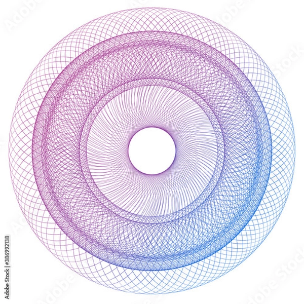 Obraz Vector Guilloche elements for certificate or diploma and currency design