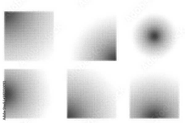 Fototapeta Halftone gradient square shape background