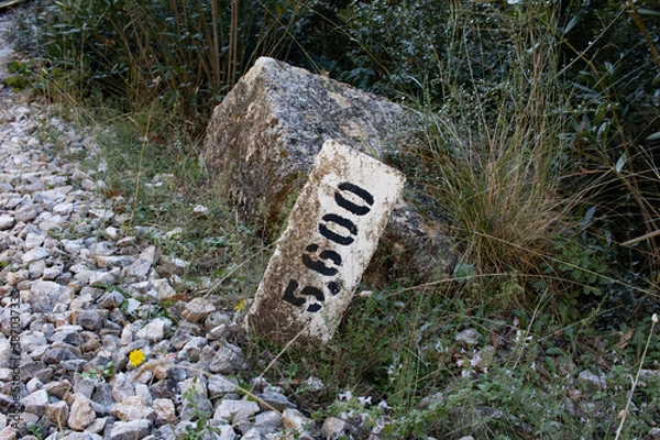 Obraz Hiking in Vouraikos Canyon on the train lines