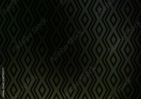 Obraz Dark Green vector backdrop with lines, cubes.