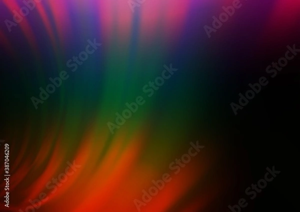 Fototapeta Dark Multicolor, Rainbow vector blur pattern.