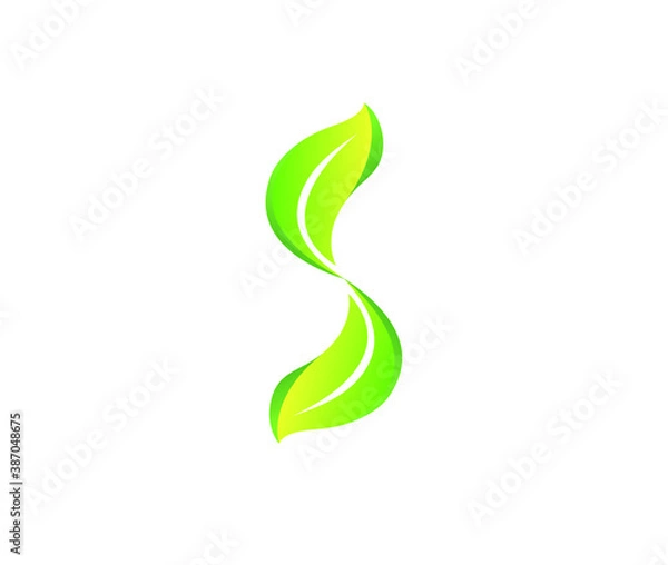 Obraz LEAF LETTER S LOGO