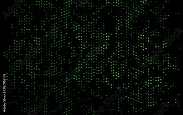 Fototapeta Dark Green vector background with bubbles.