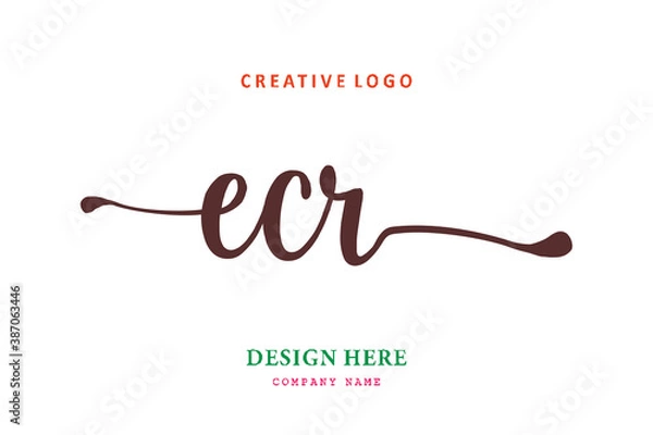 Fototapeta logo composition of the letter ECRis simple, easy to understand and authoritative