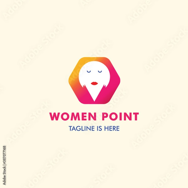 Obraz Women Point Logo Vector Icon Illustration