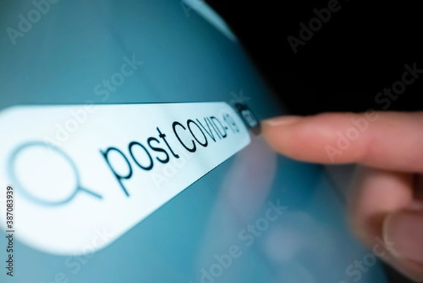 Fototapeta Wyszukiwanie informacji o erze po COVID 19