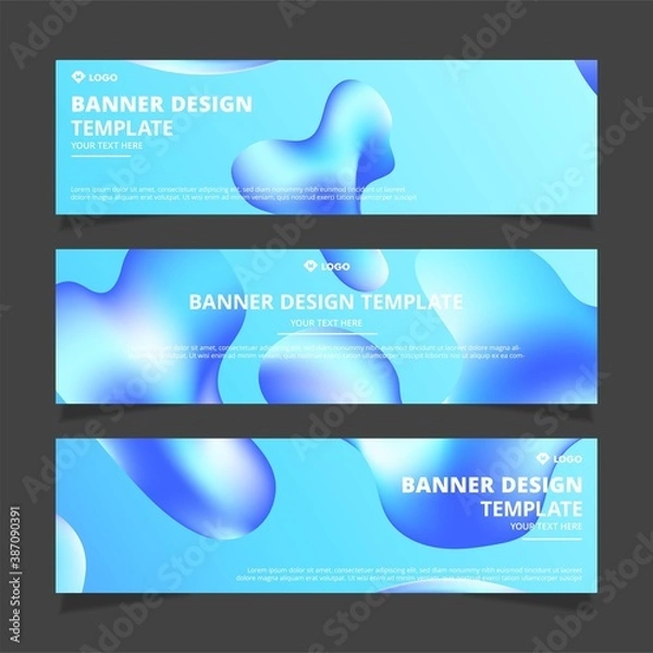 Obraz Set of modern abstract vector banners design. Template ready for use in web or print design.
