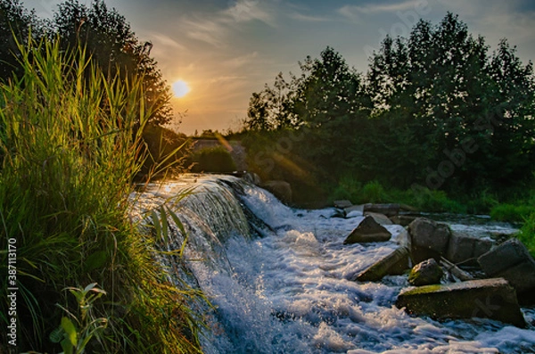 Obraz sunset in the mountains