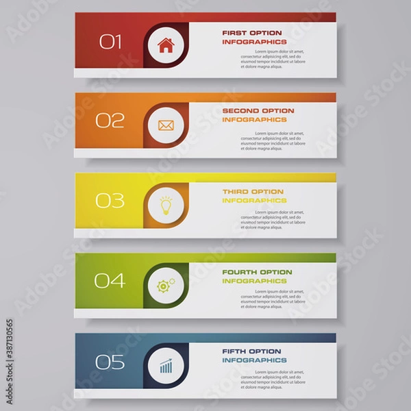 Obraz Design clean number banners template. Vector. EPS 10.	