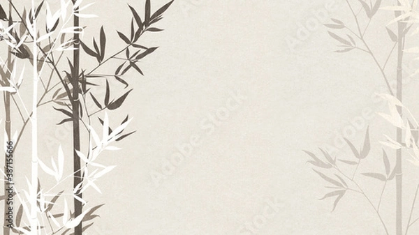 Obraz Asian-style background depicting bamboo bush