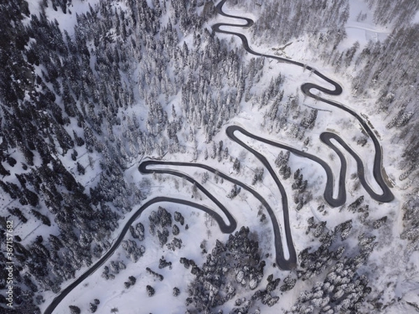 Obraz strada invernale