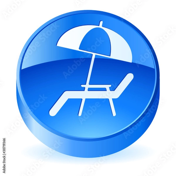 Obraz Sonnenschirm und Liege