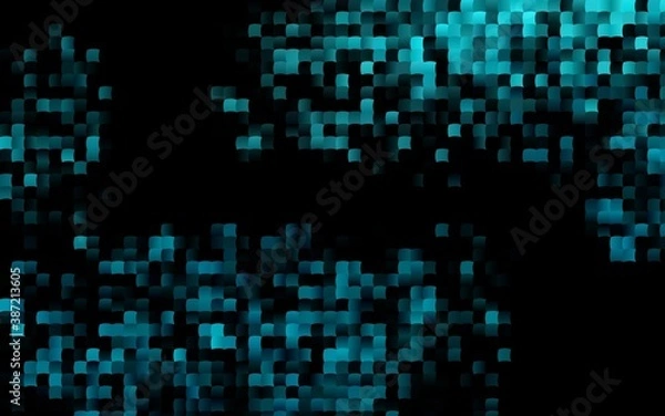 Fototapeta Dark BLUE vector background with rectangles.