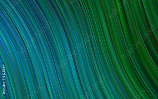 Fototapeta Dark Blue, Green vector template with abstract lines.