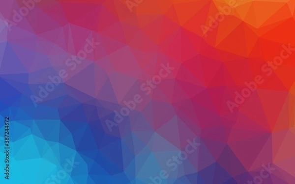 Obraz Light Blue, Red vector blurry triangle texture.