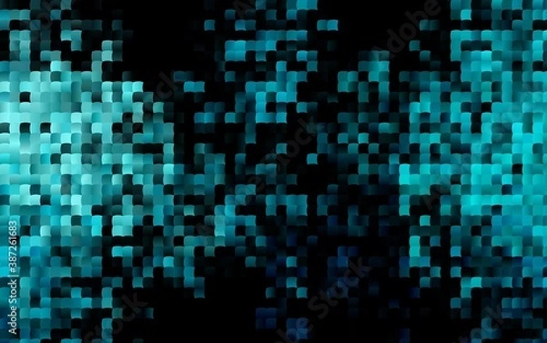 Fototapeta Dark BLUE vector pattern in square style.