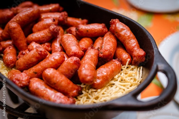 Obraz Buffet - linguiça e batata palha