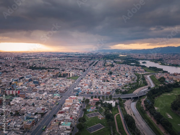 Obraz City drone photo