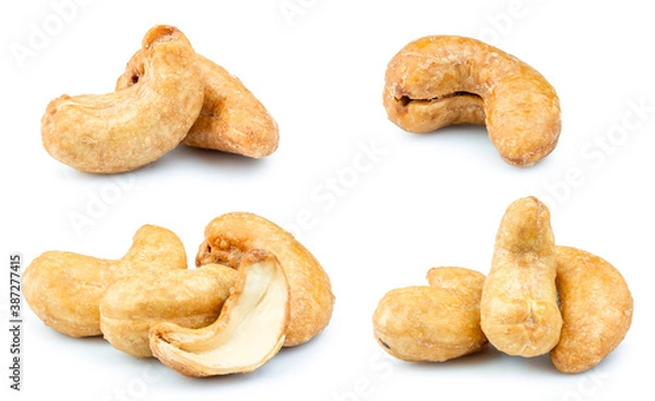 Obraz cashew nuts isolated on white background